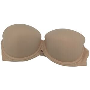 PINK 34DD Strapless Push-Up Bra Beige Pink